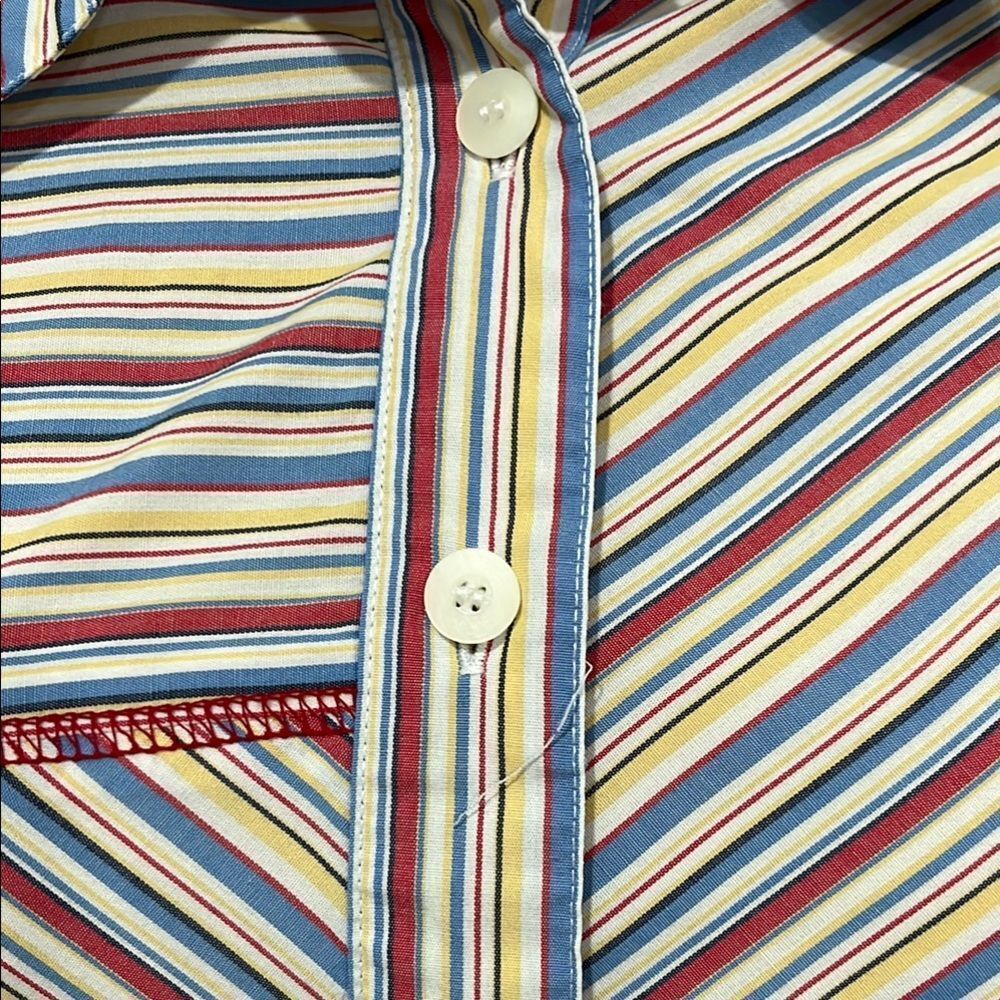 Napa Valley Vtg Patchwork Striped Button Down Shi… - image 3